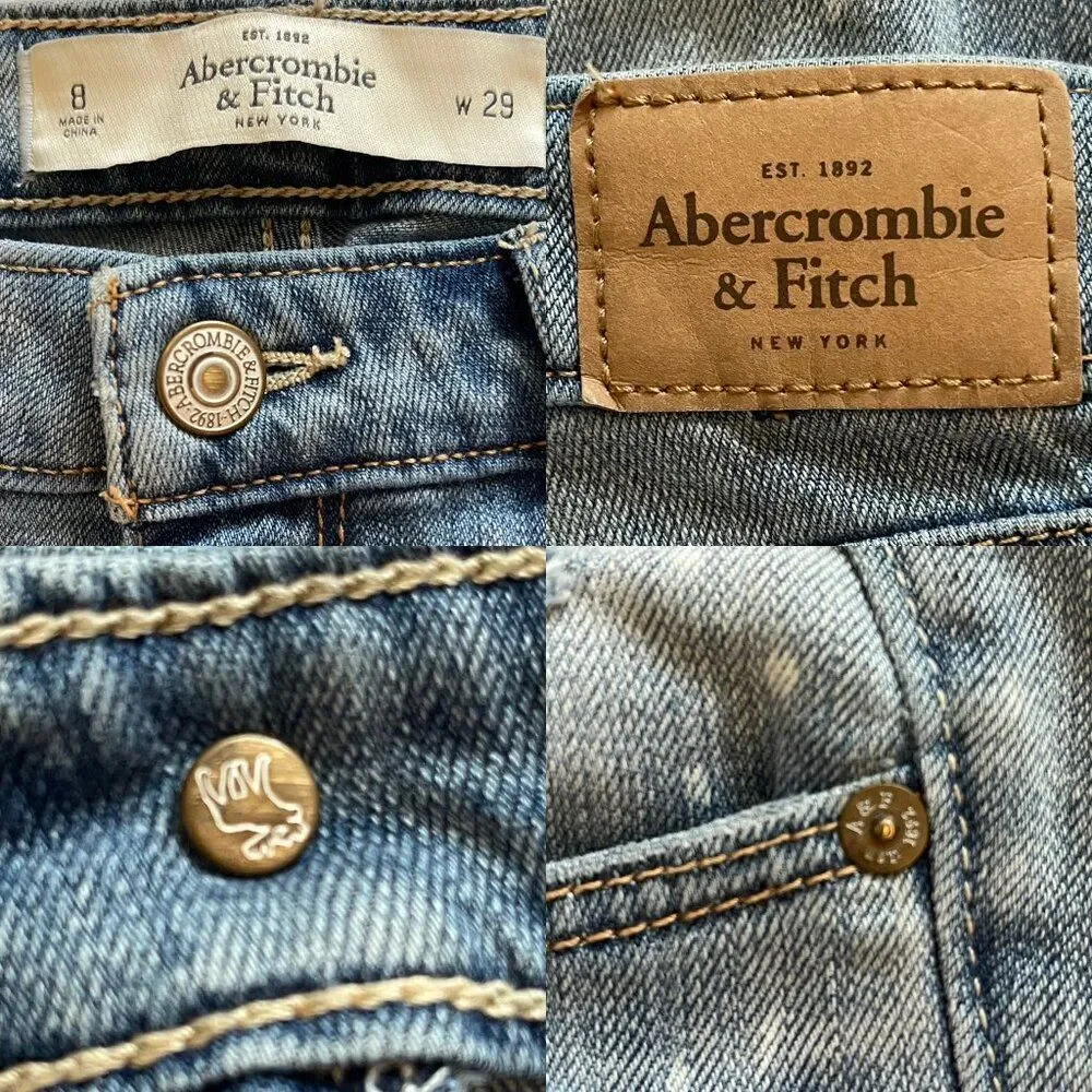 Abercrombie & Fitch Skinny Jeans | Distressed Patchwork